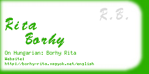 rita borhy business card